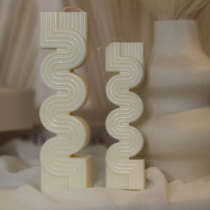 Bougie décorative sculpturale en cire de soja naturelle