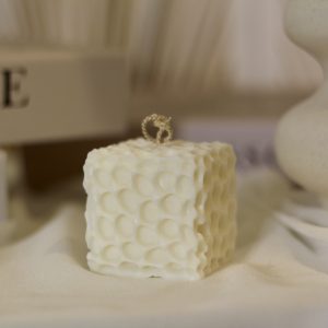 Bougie décorative sculpturale en cire de soja naturelle