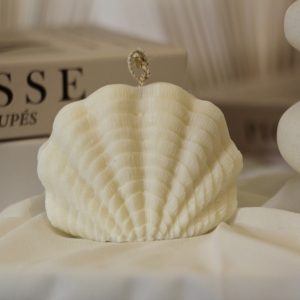 Bougie décorative sculpturale en cire de soja naturelle