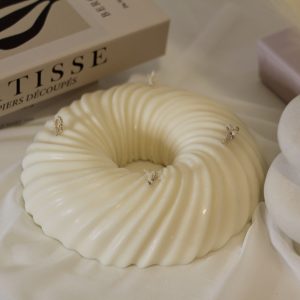 Bougie décorative sculpturale en cire de soja naturelle