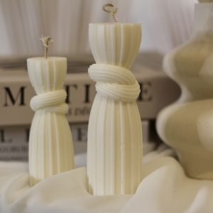 Bougie décorative sculpturale en cire de soja naturelle
