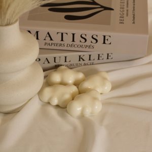 Bougie décorative sculpturale en cire de soja naturelle