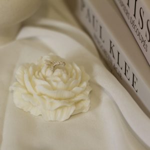 Bougie décorative sculpturale en cire de soja naturelle