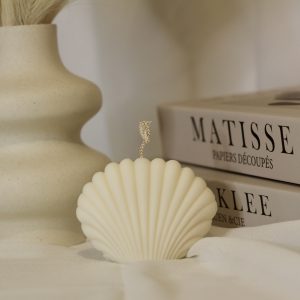 Bougie décorative sculpturale en cire de soja naturelle