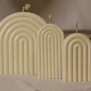 Bougie décorative sculpturale en cire de soja naturelle