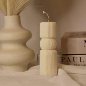 Bougie décorative sculpturale en cire de soja naturelle